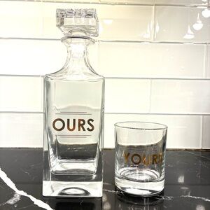 Clear Glass Decanter and Tumbler Set
